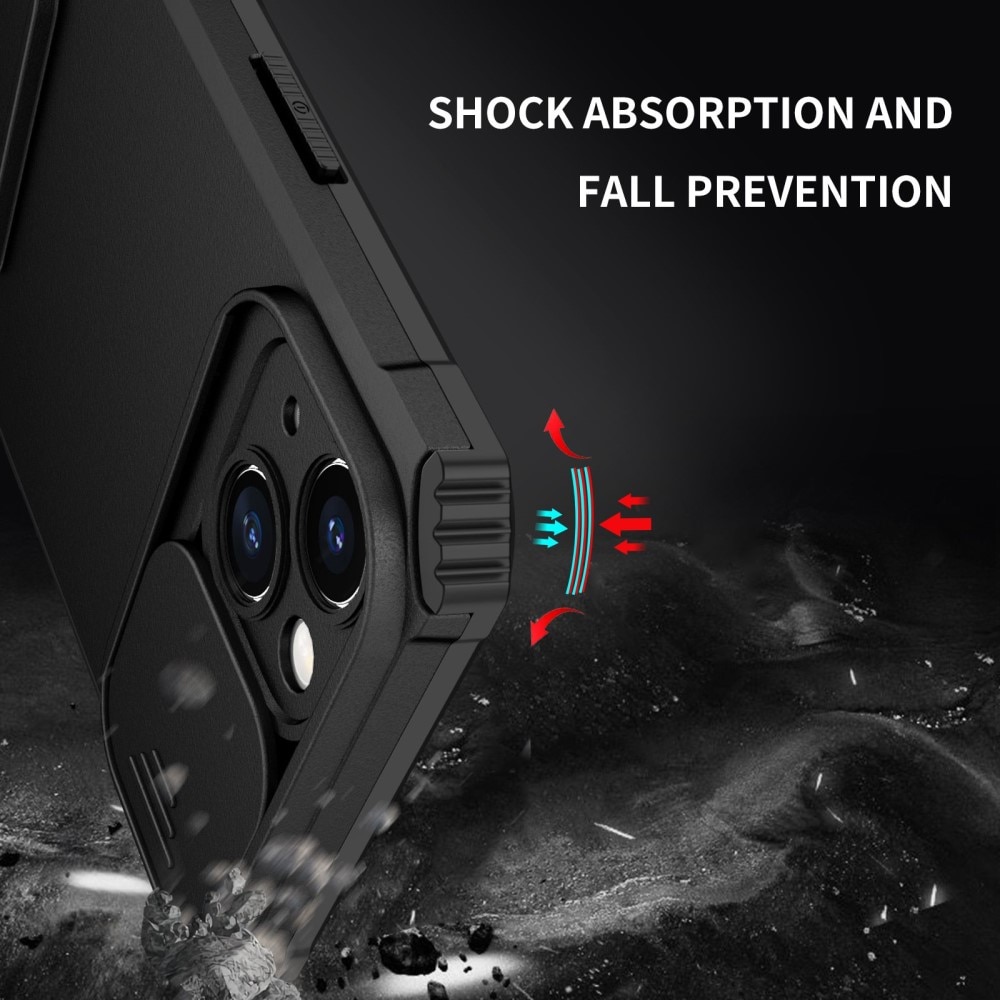 Cover Kickstand con Protezione fotocamera iPhone 14 Nero