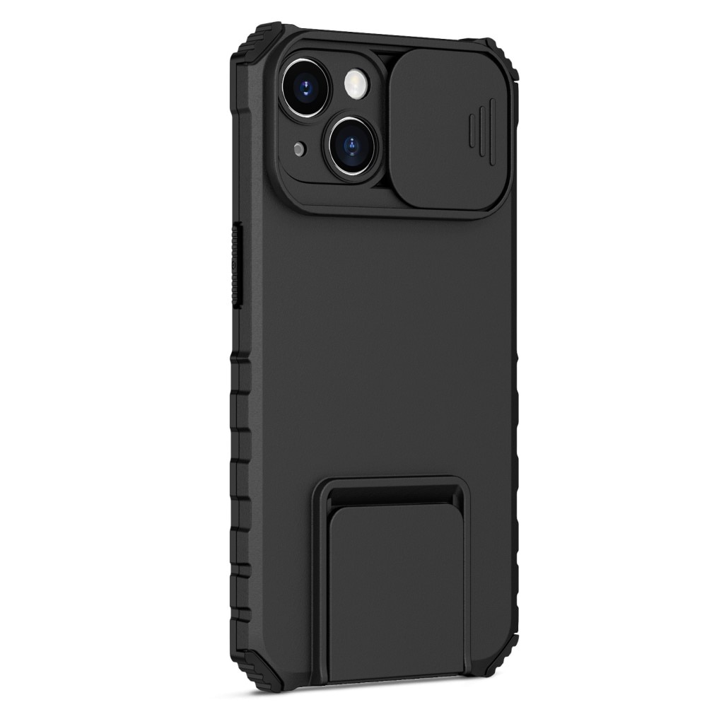 Cover Kickstand con Protezione fotocamera iPhone 14 Nero