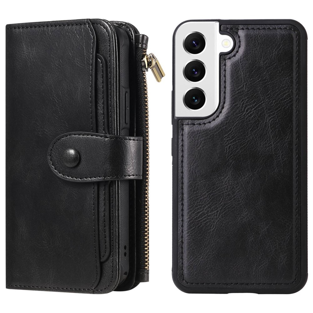 Magnet Leather Multi Wallet Samsung Galaxy S22 Nero