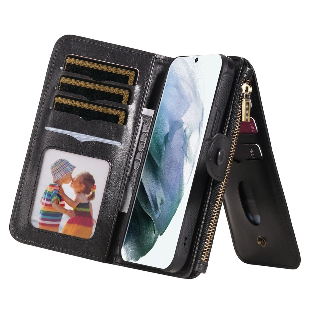 Magnet Leather Multi Wallet Samsung Galaxy S22 Ultra Nero