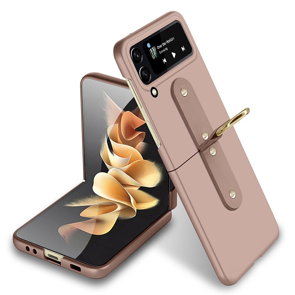 Cover con porta anelli Samsung Galaxy Z Flip 4 oro rosa