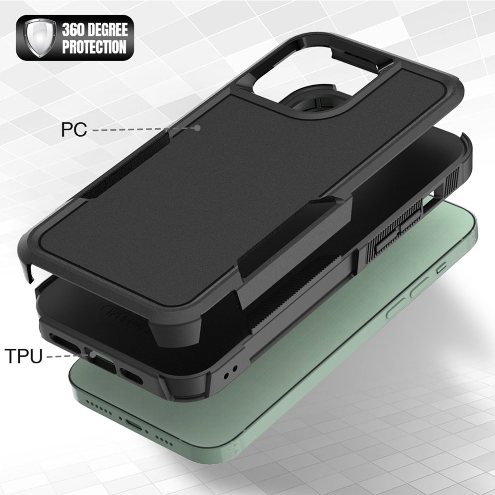 Cover ibride Off-road iPhone 14 Pro Max, nero