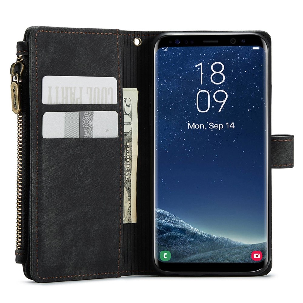 Custodie a portafoglio Zipper Samsung Galaxy S22 nero