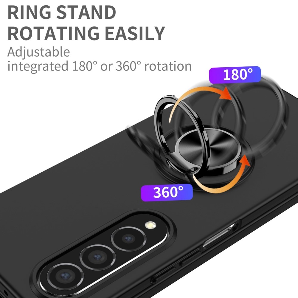 Cover magnetico con porta anelli Samsung Galaxy Z Fold 4 Nero