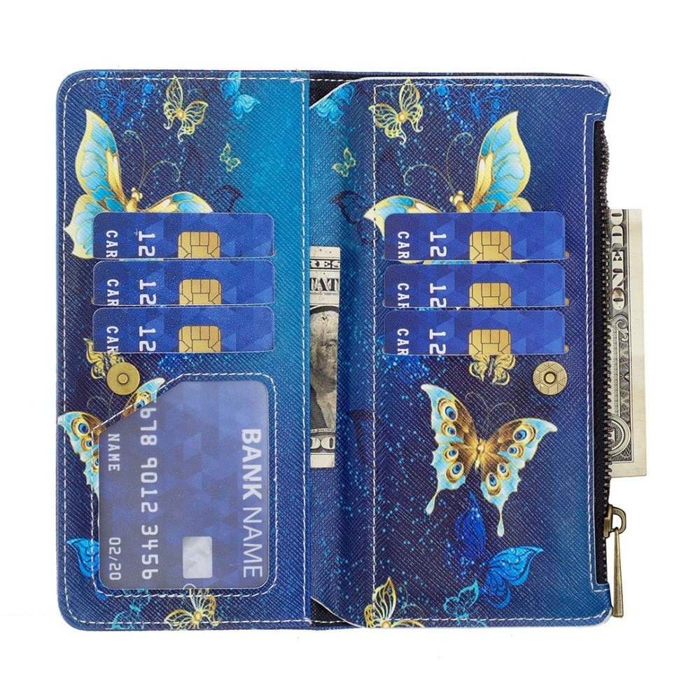 Borsa a portafoglio Nothing Phone 1 Farfalle Blu