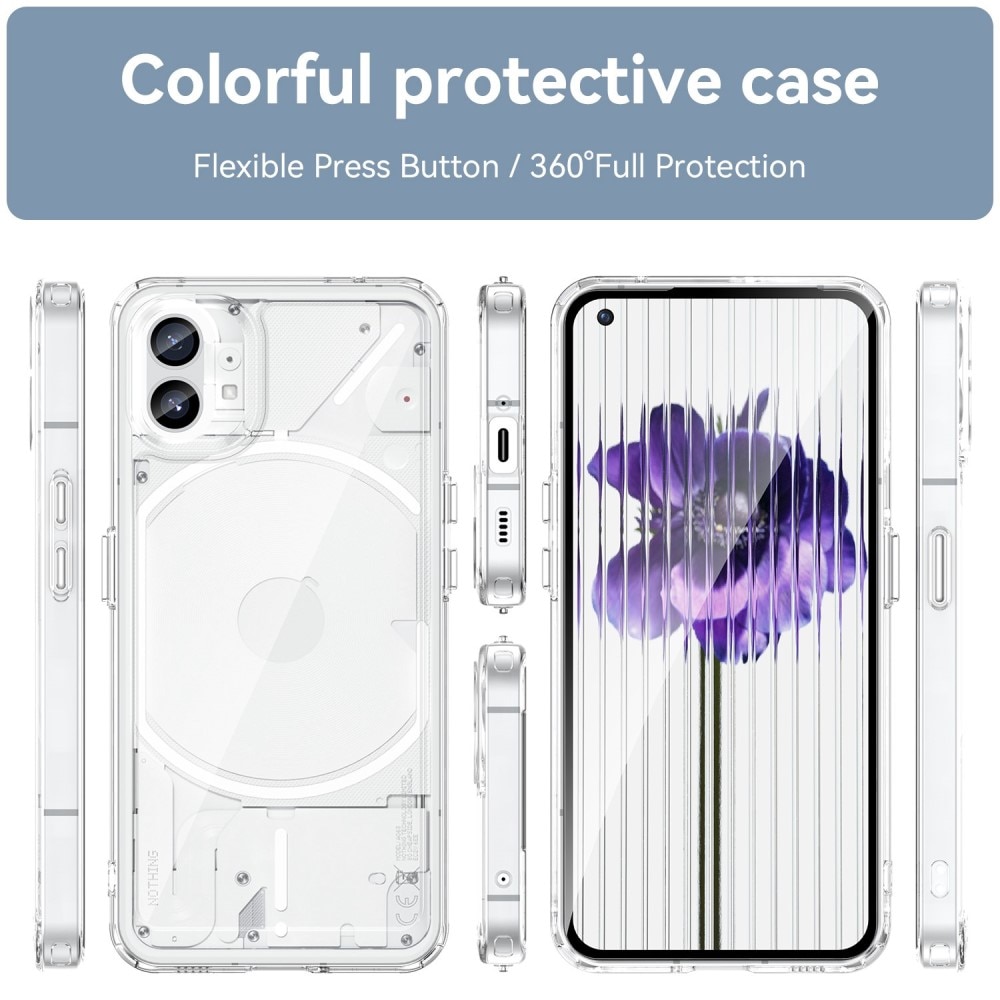 Cover ibrido Crystal Hybrid per Nothing Phone 1, trasparente