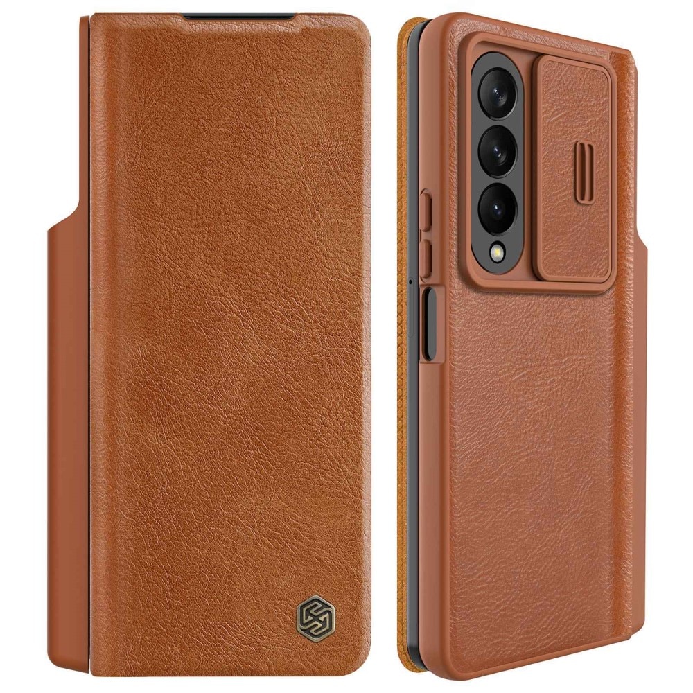 Qin Pro Camshield with Pen slot Samsung Galaxy Z Fold 4 Brown