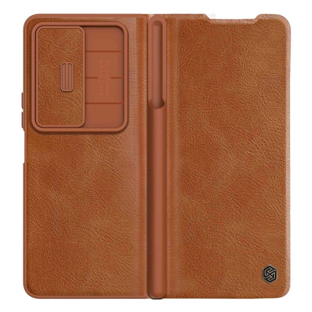 Qin Pro Camshield with Pen slot Samsung Galaxy Z Fold 4 Brown