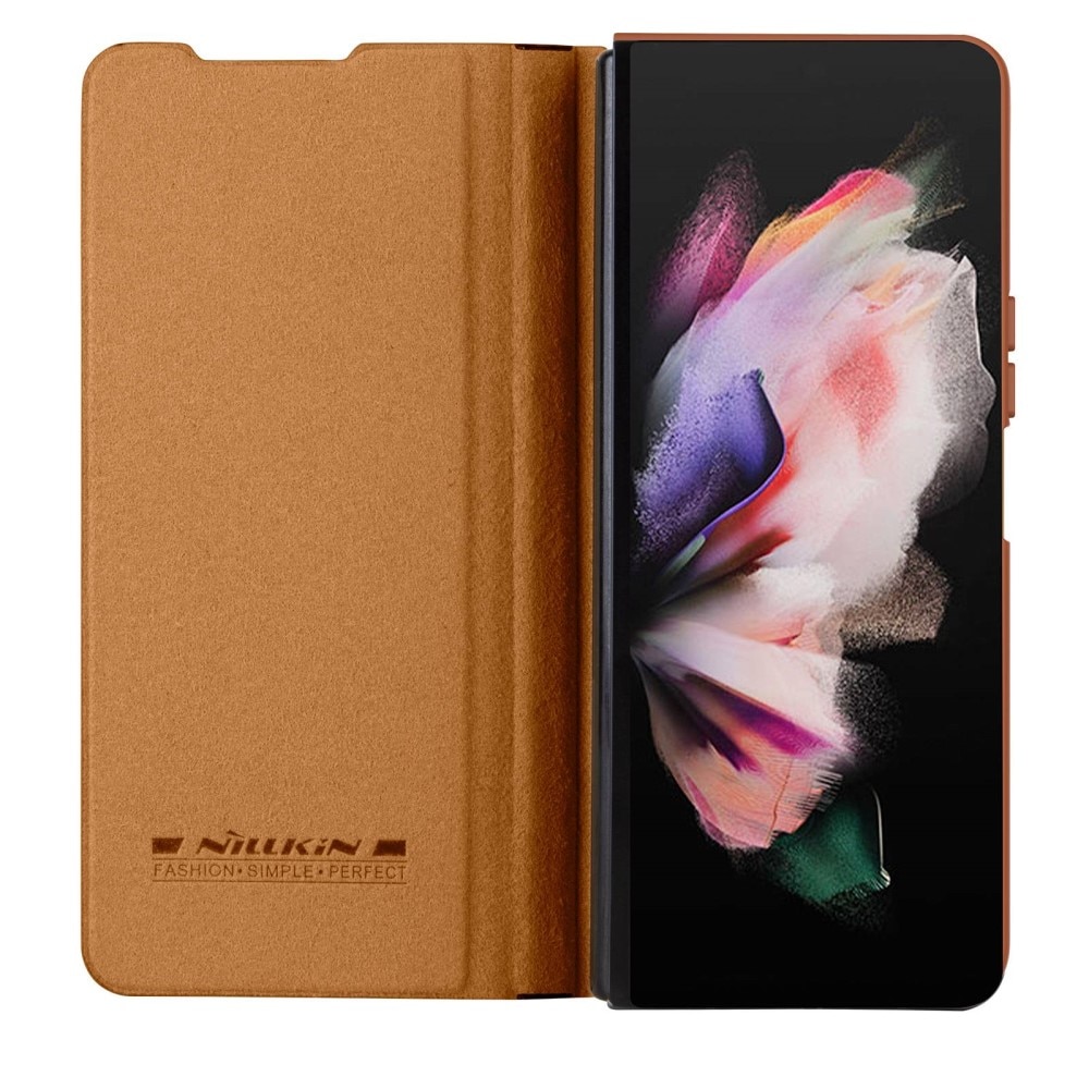 Qin Pro Camshield with Pen slot Samsung Galaxy Z Fold 4 Brown