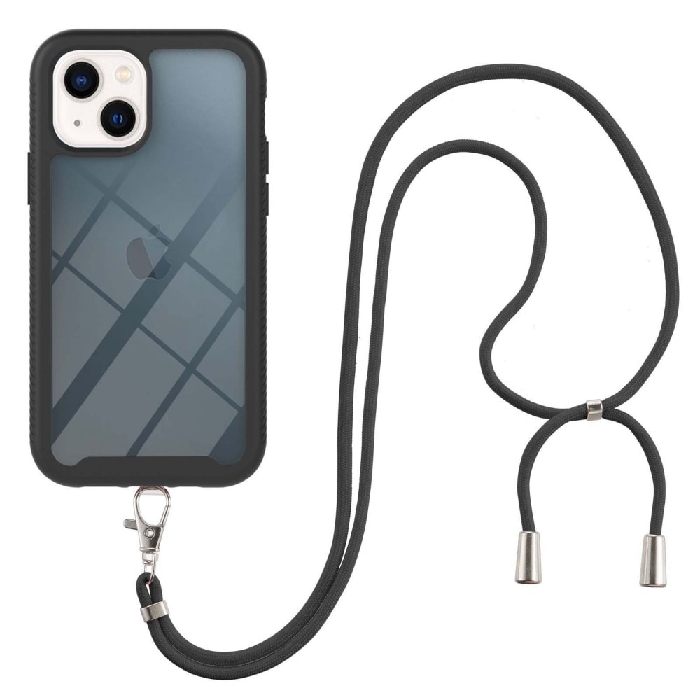 Cover protezione totale Cinturino iPhone 14 Nero