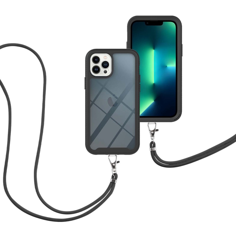 Cover protezione totale Cinturino iPhone 14 Pro Nero