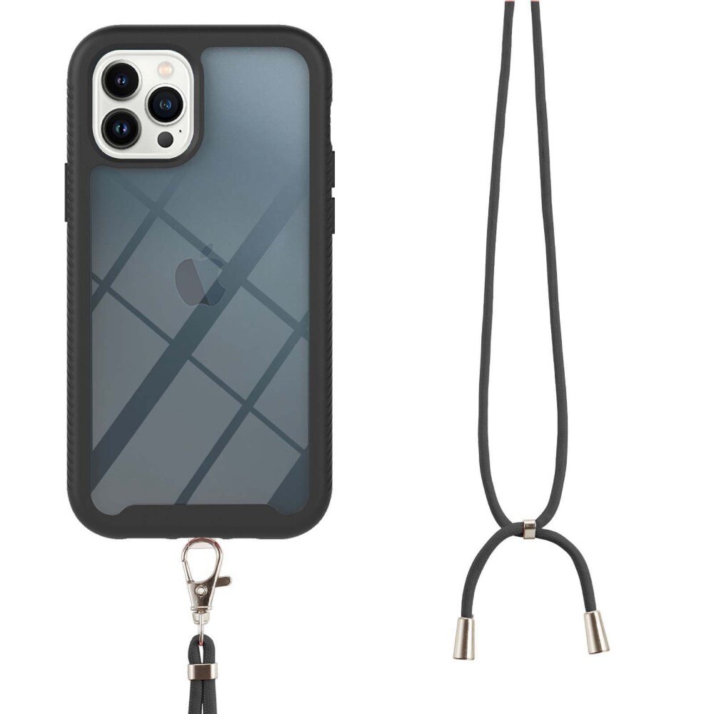 Cover protezione totale Cinturino iPhone 14 Pro Max Nero