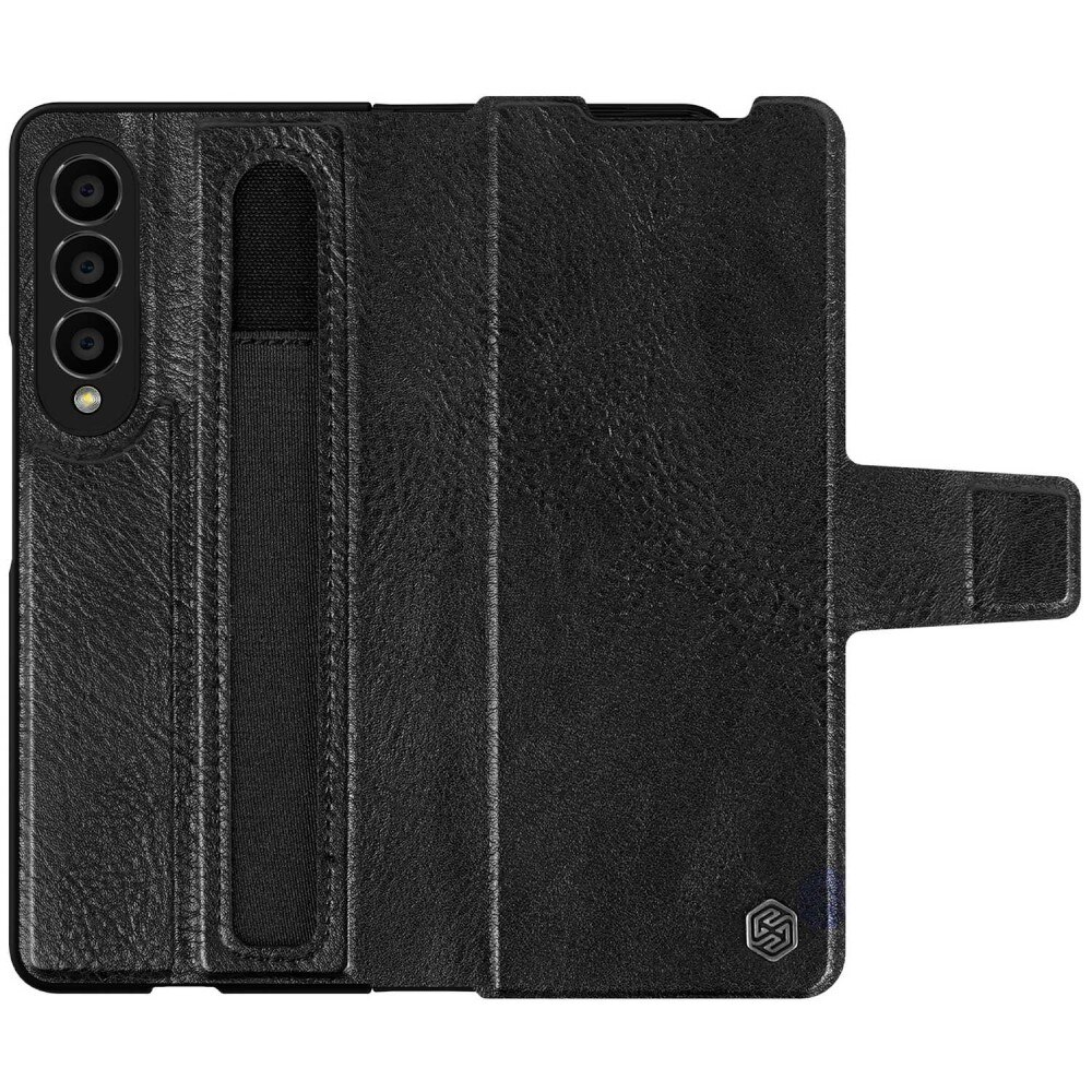 Cover Leather Case with Pen Slot Samsung Galaxy Z Fold 4 Nero