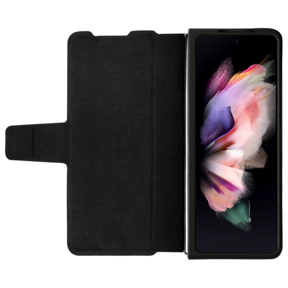 Cover Leather Case with Pen Slot Samsung Galaxy Z Fold 4 Nero