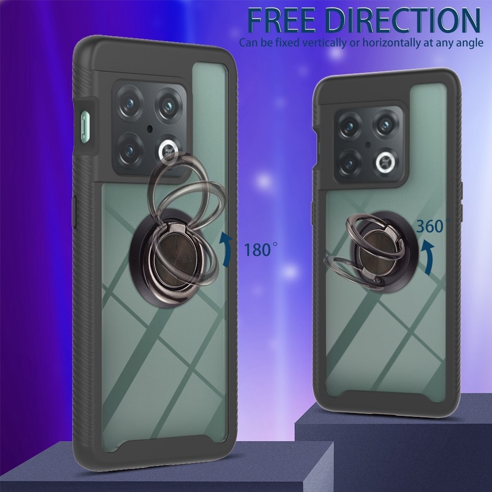 Case Full Cover Ring OnePlus 10 Pro Nero