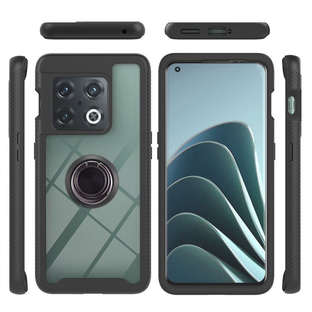 Case Full Cover Ring OnePlus 10 Pro Nero