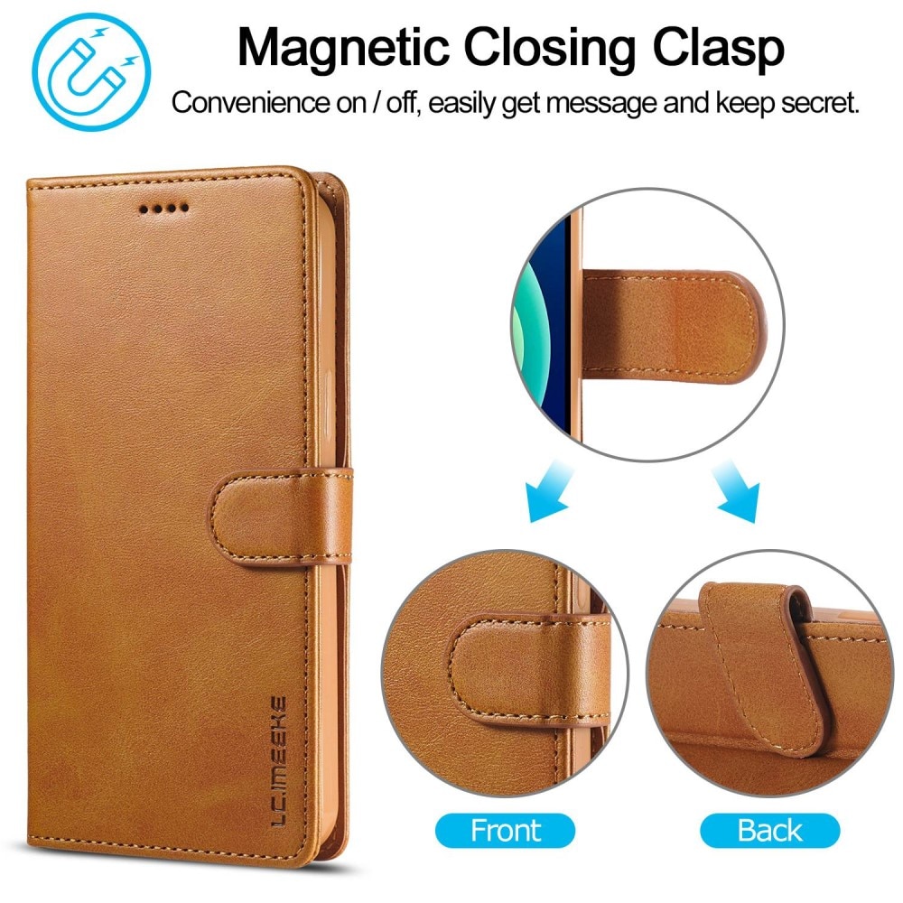 Custodie a portafoglio iPhone 14 Cognac