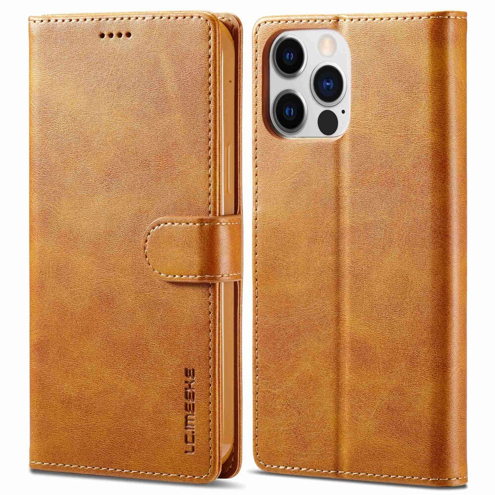 Custodie a portafoglio iPhone 14 Pro Cognac