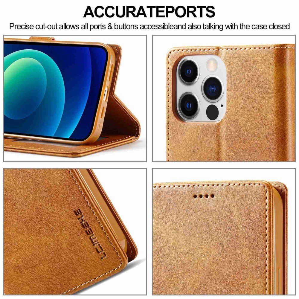 Custodie a portafoglio iPhone 14 Pro Cognac