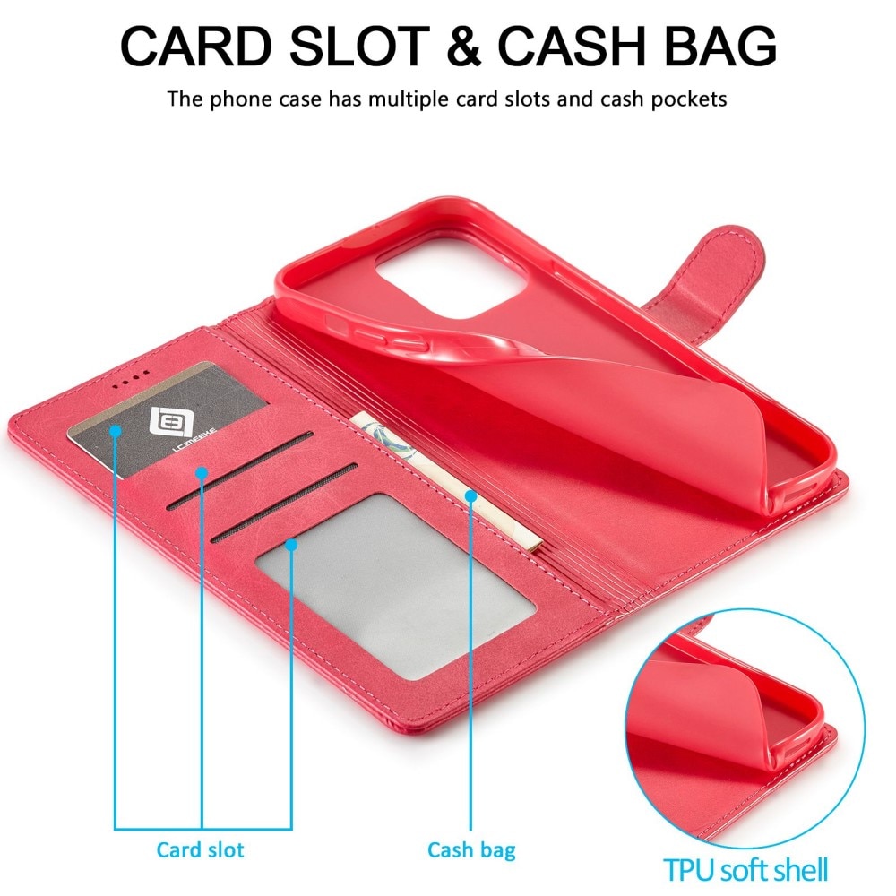 Custodie a portafoglio iPhone 14 Pro Rosso