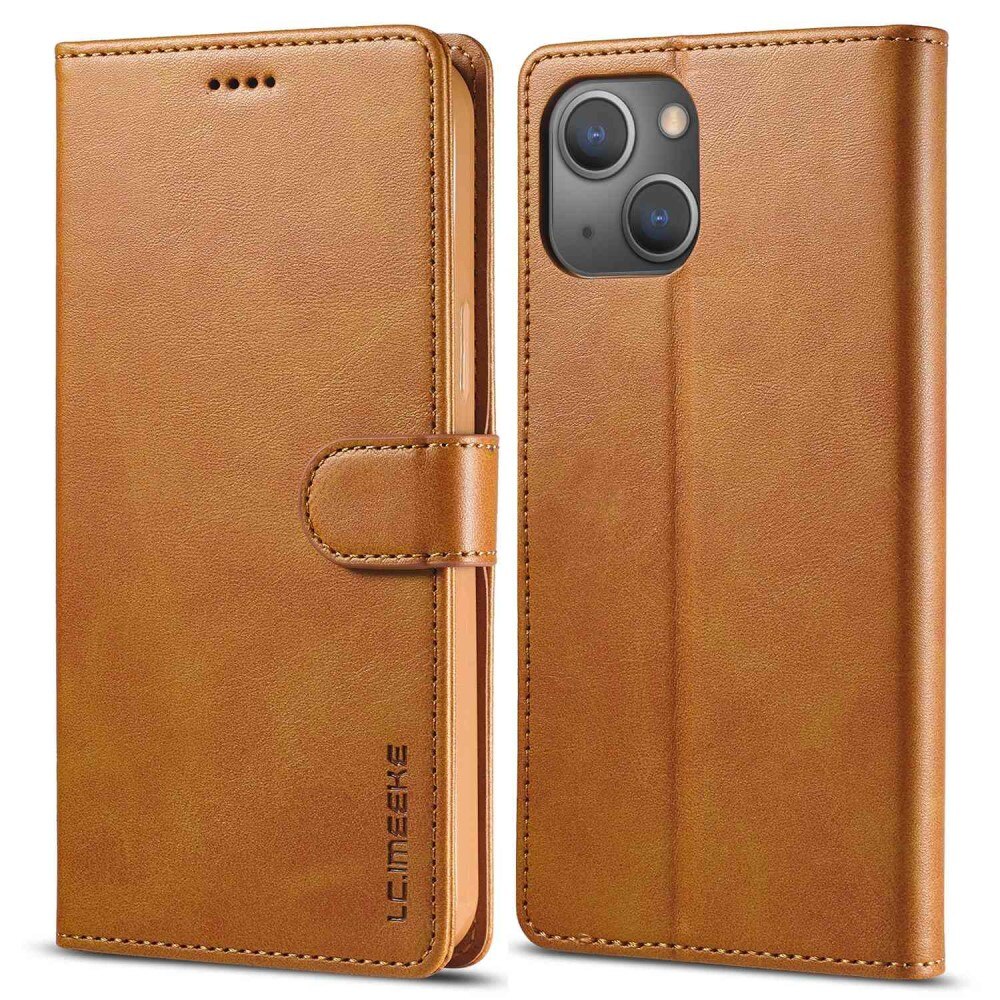 Custodie a portafoglio iPhone 14 Plus Cognac