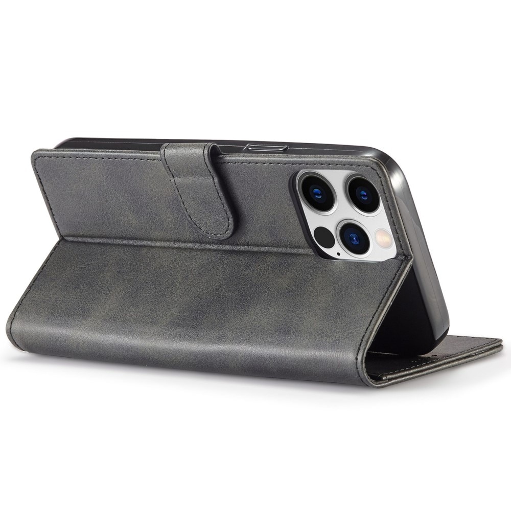 Custodie a portafoglio iPhone 14 Pro Max grigio scuro