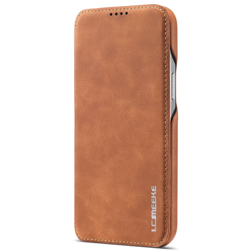 Custodie a portafoglio sottili iPhone 14 Plus Cognac