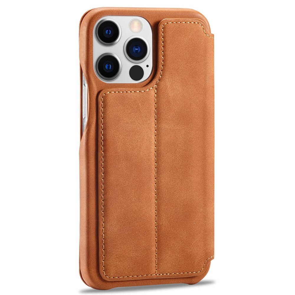 Custodie a portafoglio sottili iPhone 14 Pro Cognac