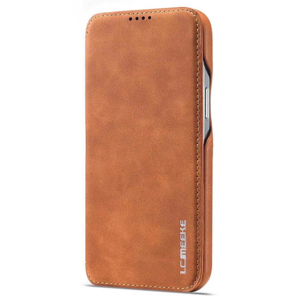 Custodie a portafoglio sottili iPhone 14 Pro Max Cognac