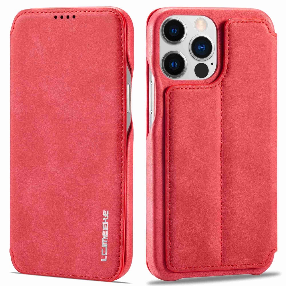 Custodie a portafoglio sottili iPhone 14 Pro Max Rosso