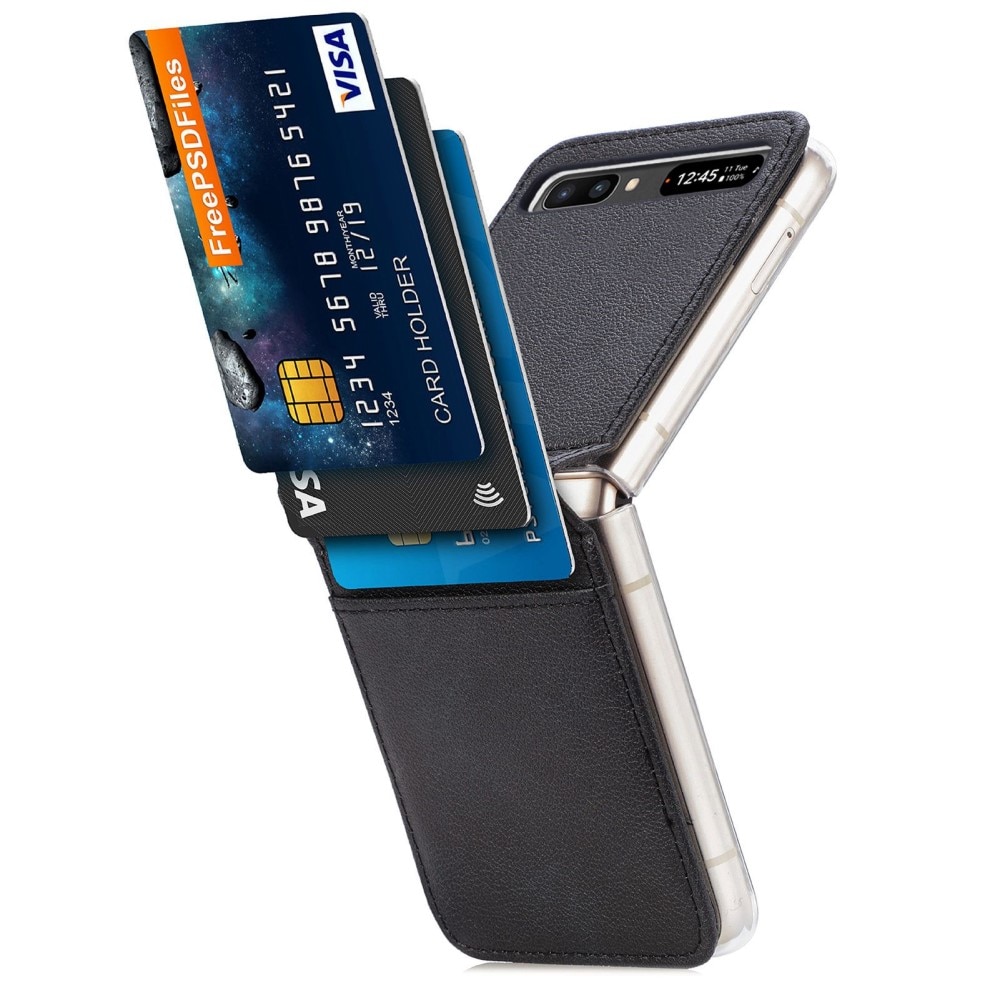 Cover portafoglio Slim Card Wallet Samsung Galaxy Z Flip Nero
