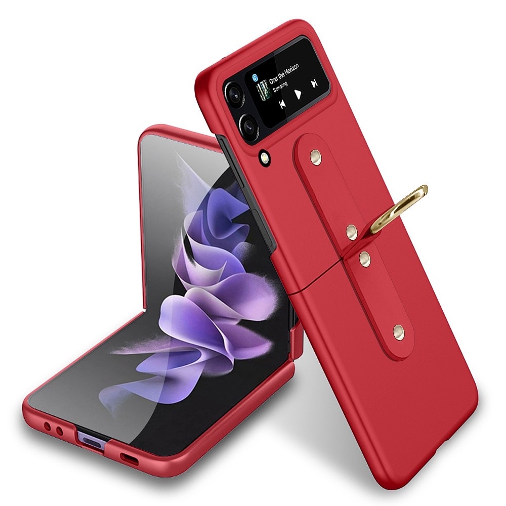 Cover con porta anelli Samsung Galaxy Z Flip 4 Rosso