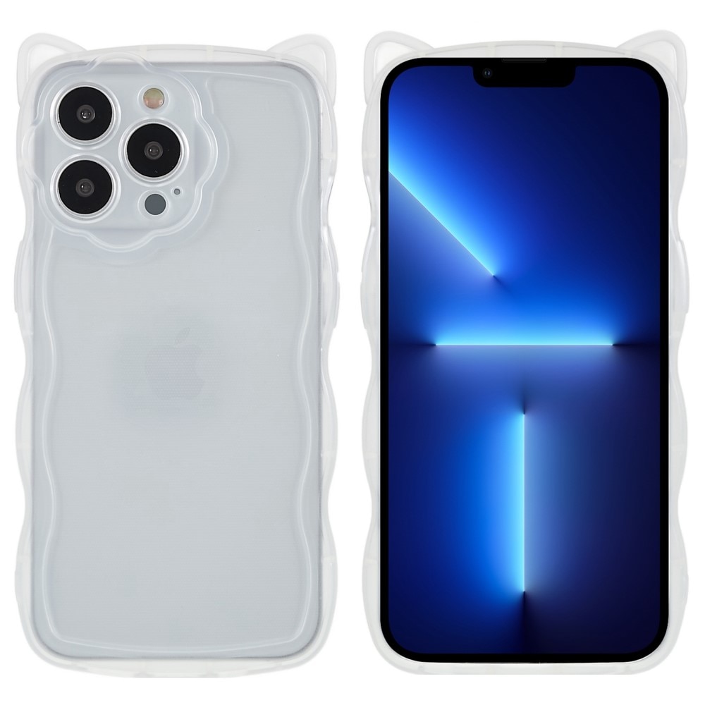 Cover Wavy Edge Gatto iPhone 13 Pro trasparente