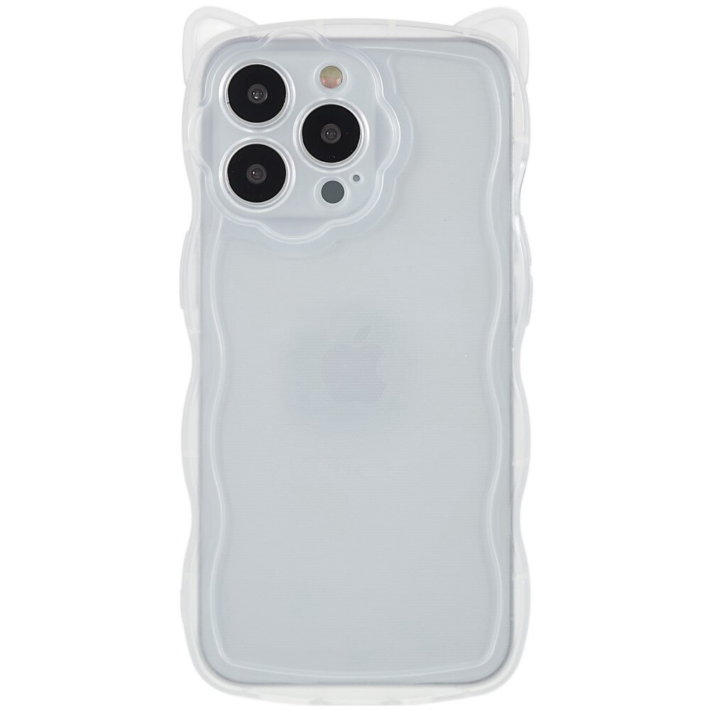 Cover Wavy Edge Gatto iPhone 13 Pro trasparente