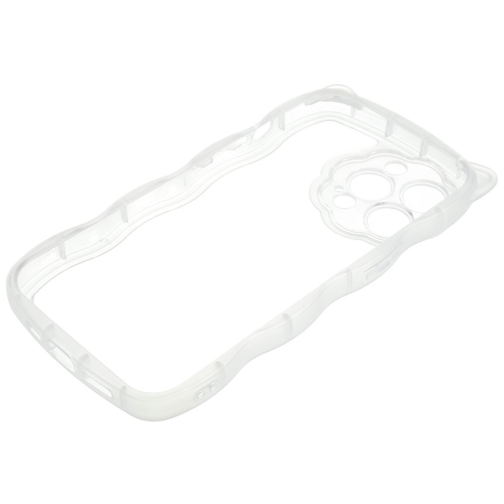 Cover Wavy Edge Gatto iPhone 13 Pro trasparente