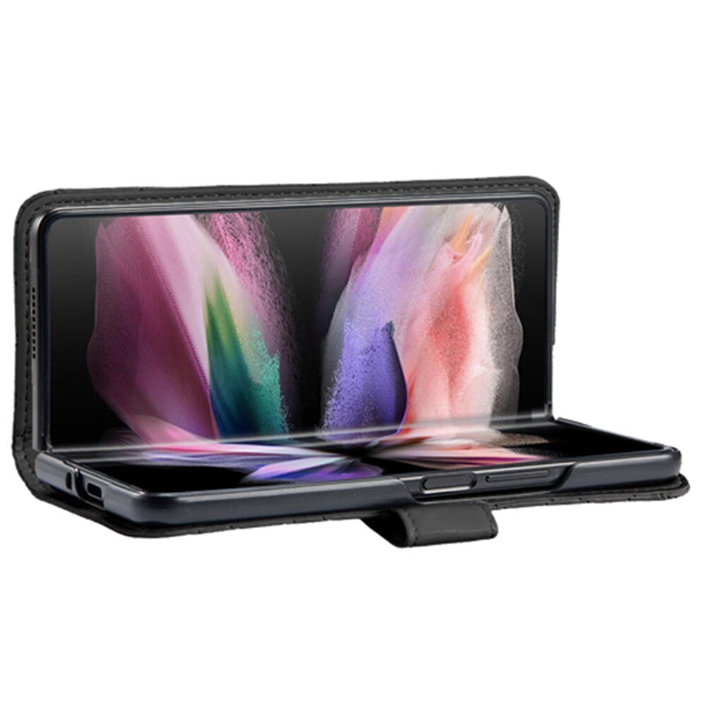 Custodia a portafoglio trapuntate Samsung Galaxy Z Fold 4 Nero