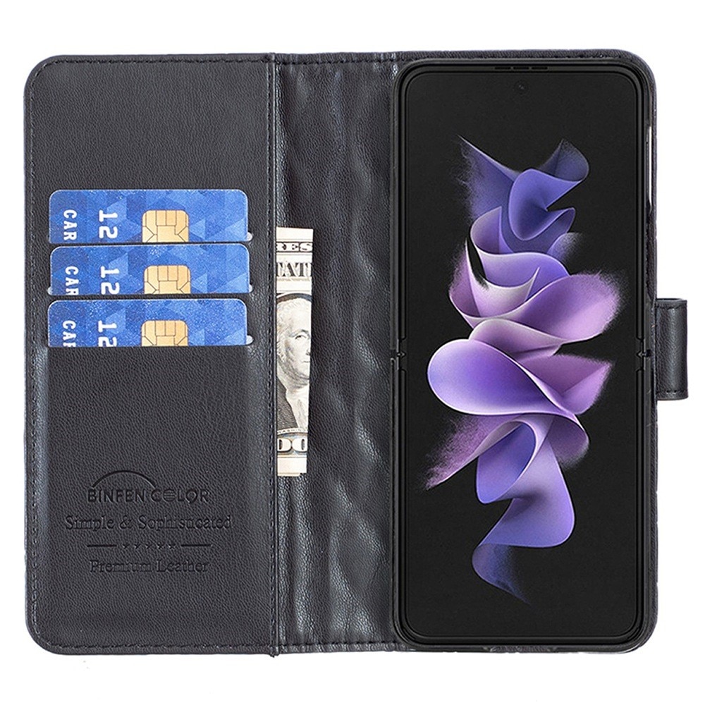 Custodia a portafoglio trapuntate Samsung Galaxy Z Fold 4 Nero