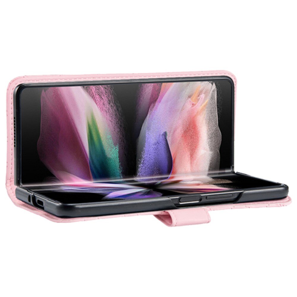 Custodia a portafoglio trapuntate Samsung Galaxy Z Fold 4 Rosa