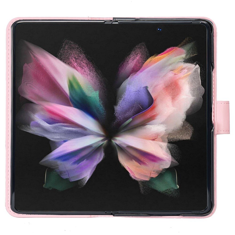 Custodia a portafoglio trapuntate Samsung Galaxy Z Fold 4 Rosa