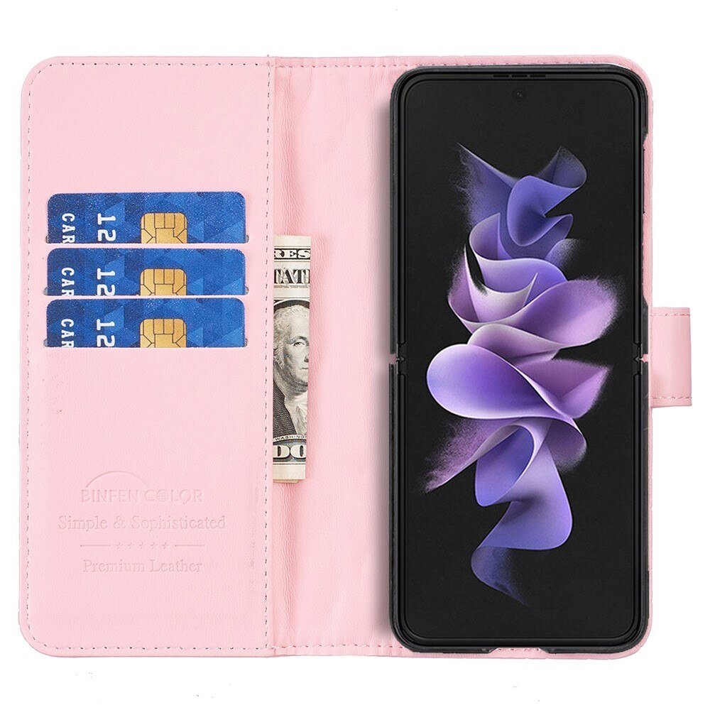 Custodia a portafoglio trapuntate Samsung Galaxy Z Fold 4 Rosa