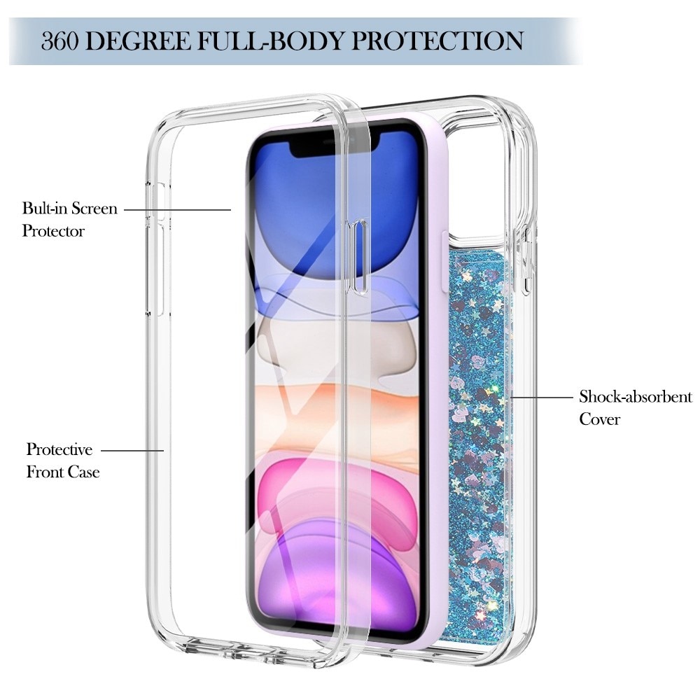Cover Full Protection Glitter Powder TPU iPhone 11 Blu