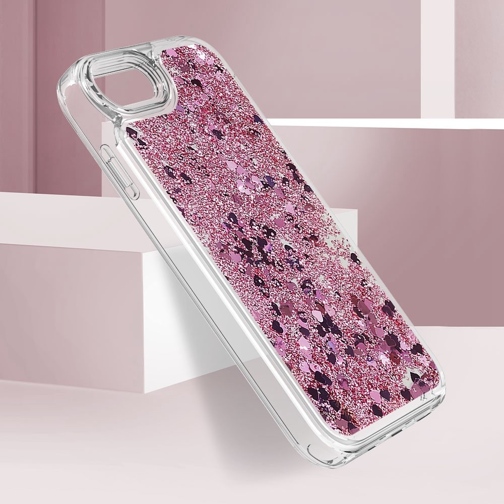 Cover Full Protection Glitter Powder TPU iPhone 7/8/SE rosa