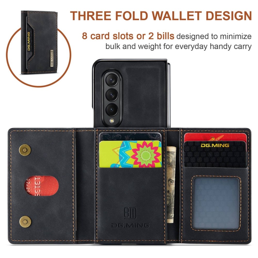 Cover Magnetic Card Slot Samsung Galaxy Z Fold 3 Black