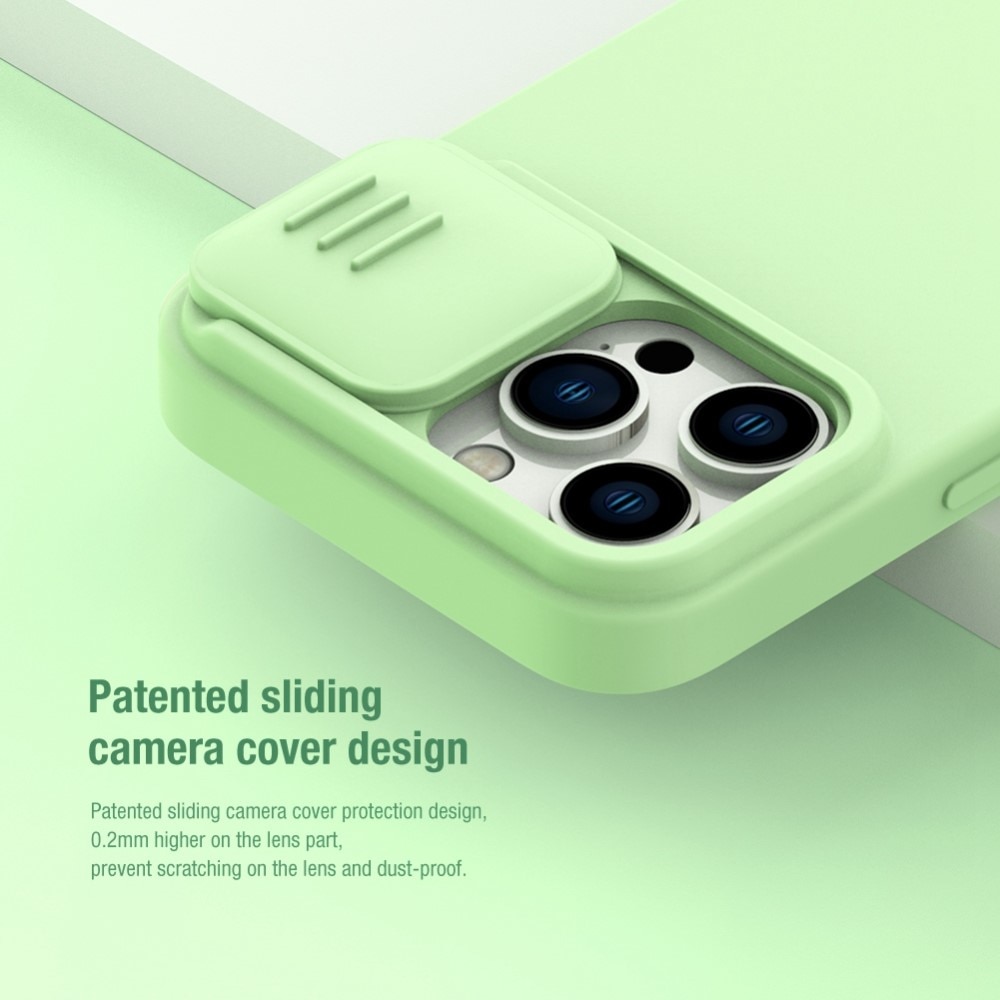 Cover Soft CamShield iPhone 14 Pro verde chiaro