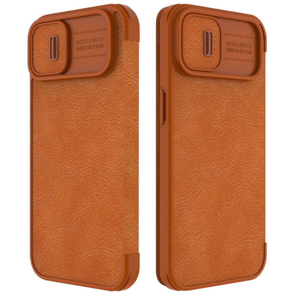 Cover Qin Pro CamShield iPhone 14 Brown