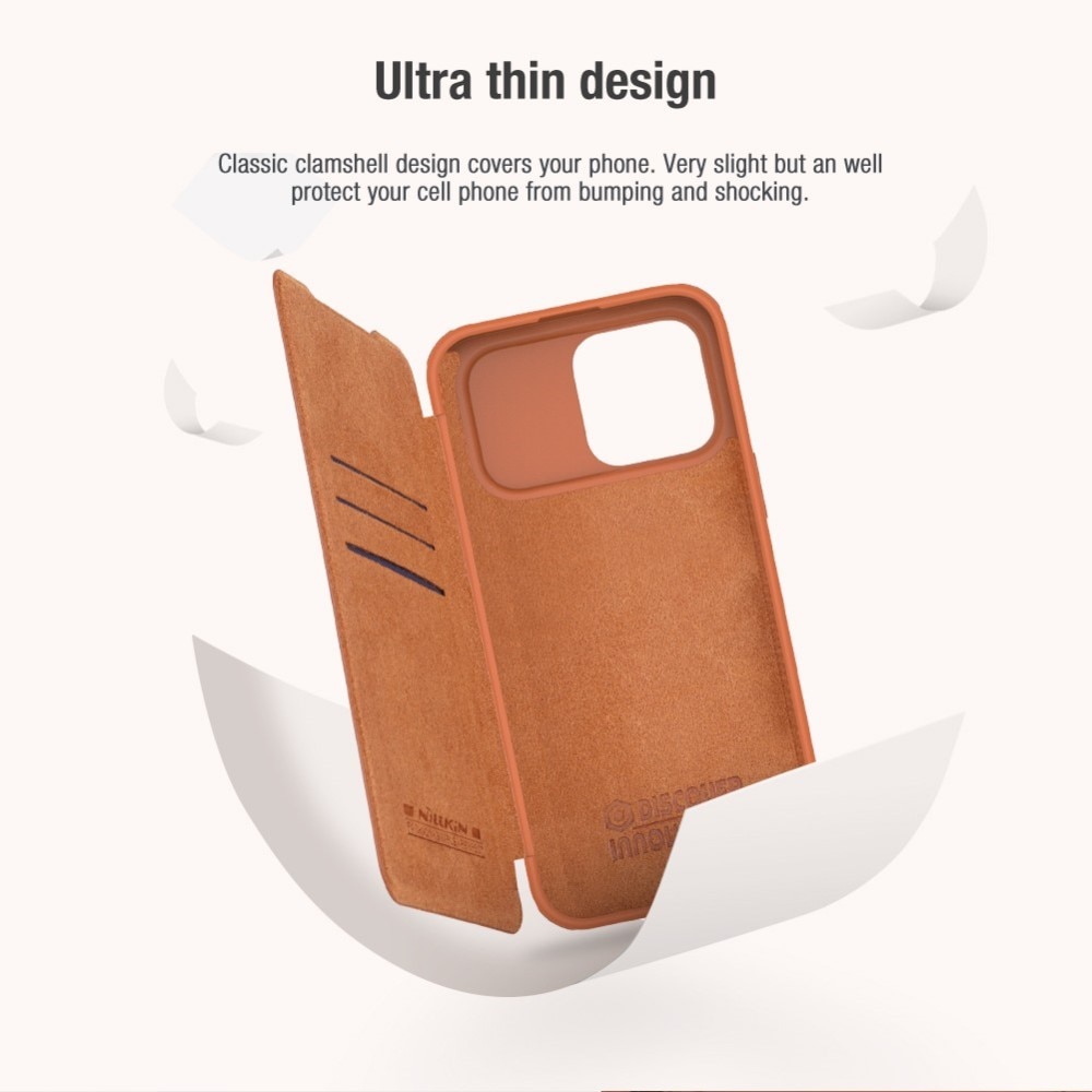 Cover Qin Pro CamShield iPhone 14 Pro Brown