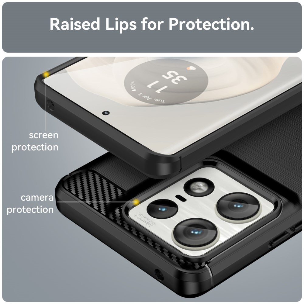 Cover TPU Brushed Motorola Edge 50 Pro Nero