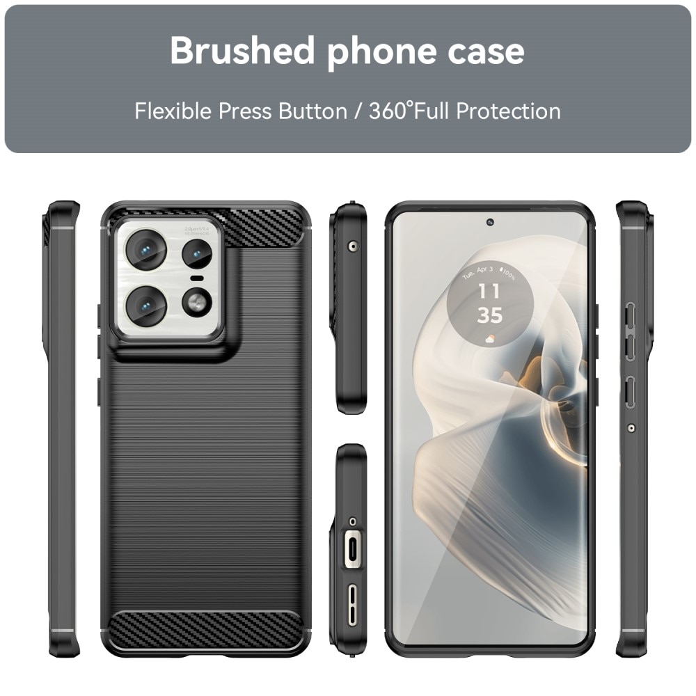 Cover TPU Brushed Motorola Edge 50 Pro Nero