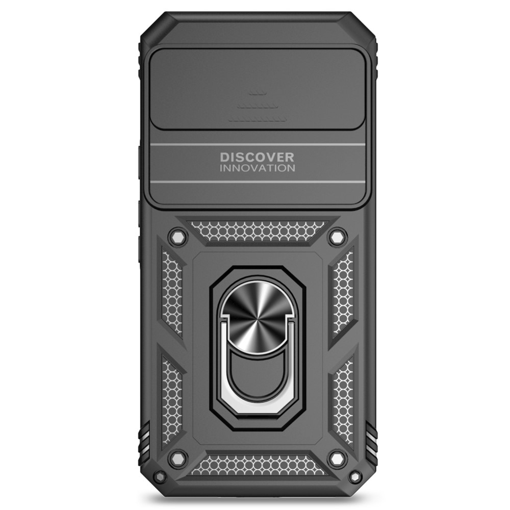 Cover ibride con anello e protezione fotocamera Google Pixel 9 Pro XL Nero