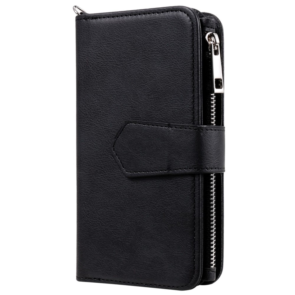 Zipper Magnet Wallet iPhone 14 Pro Nero